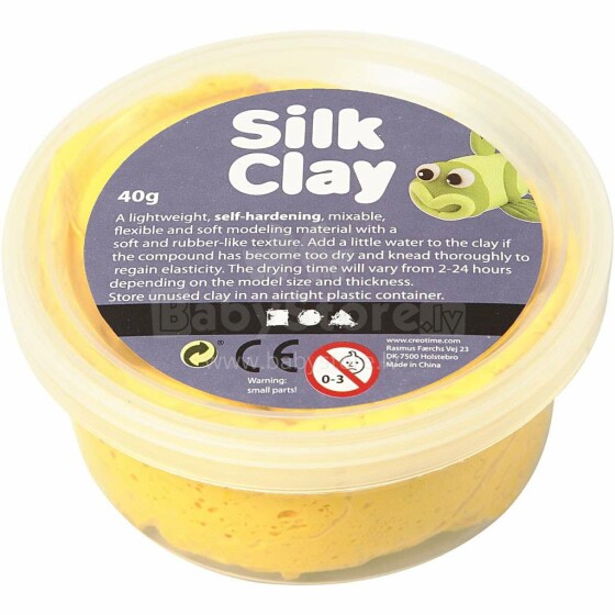 Silk Clay Art.79103 Yellow Шёлковая глина для моделирования,40гр.