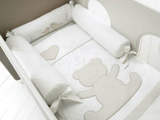 LeBebe La Casetta Cream Art.100238 Комплект детского постельного белья из 4-х частей