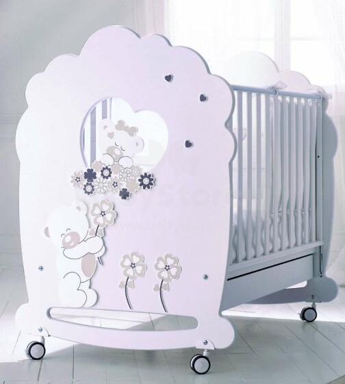Baby Expert Serena Bianca/Tortora Art.100378  Эксклюзивная детская кроватка
