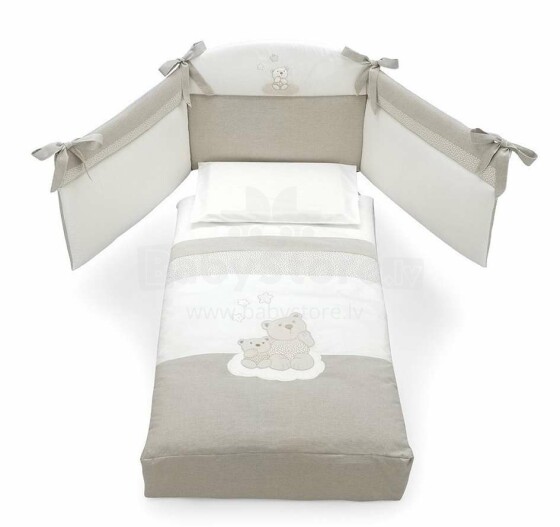 Erbesi Nuvola White/Vintage Art.100907  Детское изысканное постельное бельё из 3-х частей