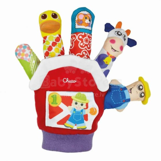 Chicco Finger Puppet Art.07651.00 Развивающая игрушка-рукавичка Ферма