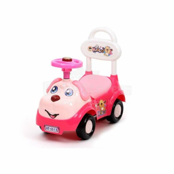 PW Toys Art.IW591 „Pink Push“ mašina - šuo su garsu
