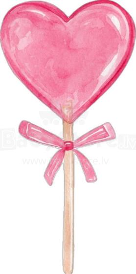 Raspberry Flavor Heart Shaped Lollipop Art.102126