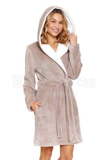 Doctornap Robe Art.7181 Beige Велюровый халат  для беременных