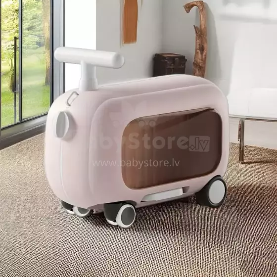 Travel Boarding Luggage Suitcase Art.103734 Pink  Čemodāniņš-sēdeklis ar riteņiem 3in1