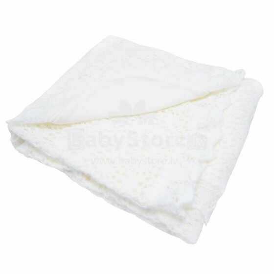 „Eko“ antklodė Art.PLE-01 balta minkštos medvilnės antklodė (languota) 80x70cm