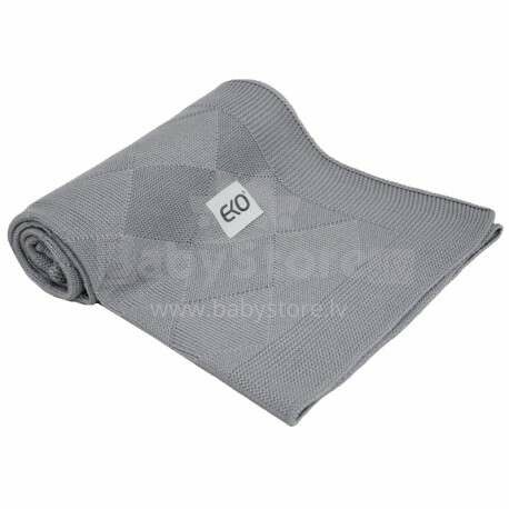 Eko Blanket Art.PLE-63 Grey  Mīkstā kokvilnas sedziņa (plediņš) 80x100cm