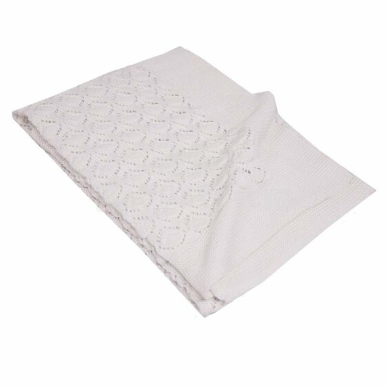 „Eko“ antklodė Art.PLE-68 balta minkštos medvilnės antklodė (languota) 80x100cm