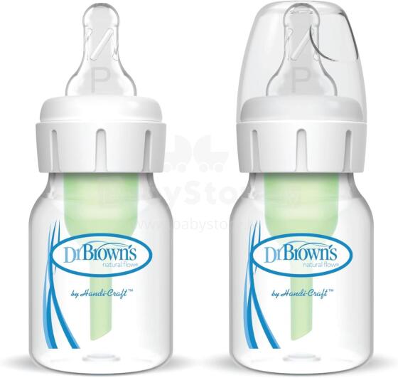 Dr. Brown’s Natural Flow® Options+™ PP Narrow Art.SB2200-P3 бутылочка для недоношенных и новорожденных малышей с соской Preemie,60мл,2 шт