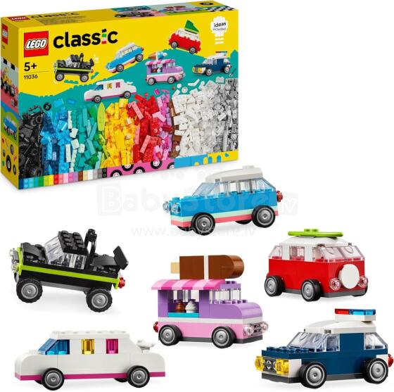 Lego Classic Vehicles Art.11036 Konstruktors, radošais komplekts,900 gab