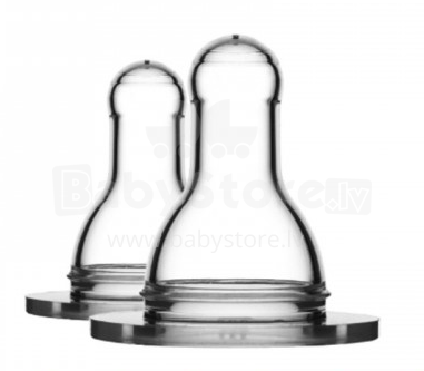EcoViking Nipple Bottle Y Art.107360  Силиконовые соски для бутылочек  от 9+ мес. (2 шт.)