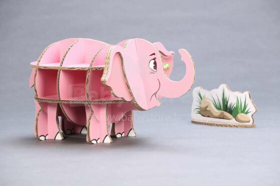 PlayToyz Pink Elephant Art.A-001  Rotaļlieta no kartona