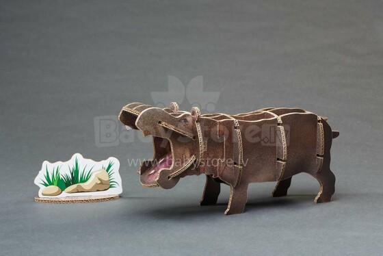 PlayToyz Hippopotamus Art.A-008  Rotaļlieta no kartona