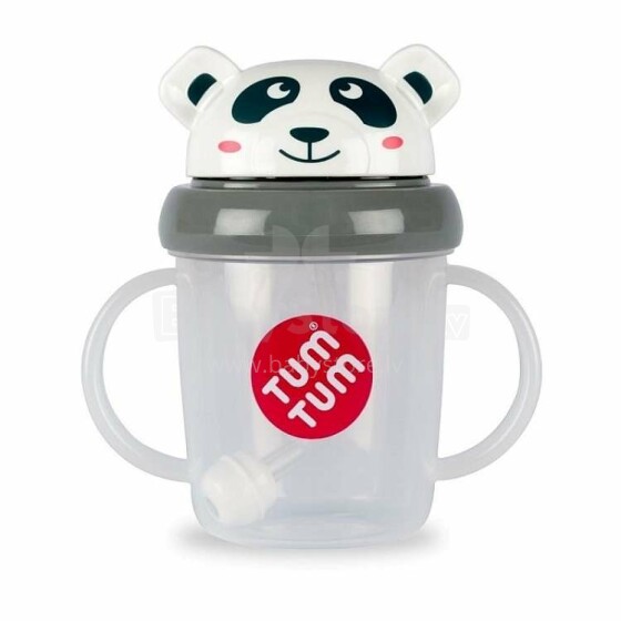 Tum Tum Baby Cup Art.TT5006 Grey   Детский поильник с cоломинкой с 6+ мес,200 мл