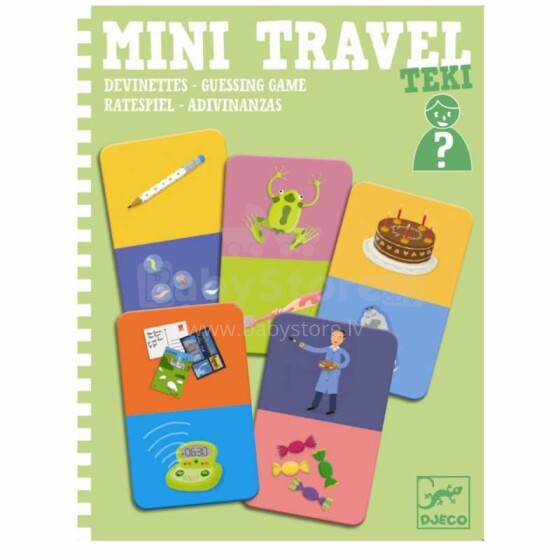 „Djeco Mini Travel Art“. DJ05373 mini žaidimų atspėjimo žaidimas - blokai