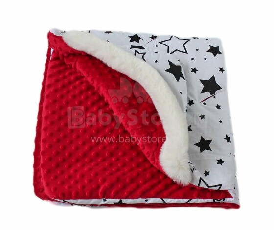 La bebe™ Minky Art.109411 Мягкое двухсторонее одеяло-пледик из микрофибры c капюшоном