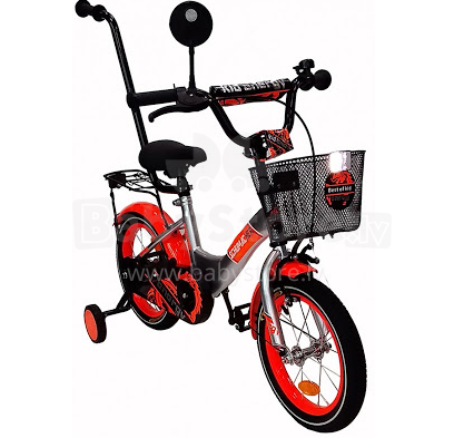 Schumacher Kid Energy Dragon Art.49258 Silver/Orange Bērnu divritenis (velosipēds) ar piepūšamajiem  12 collu riepām