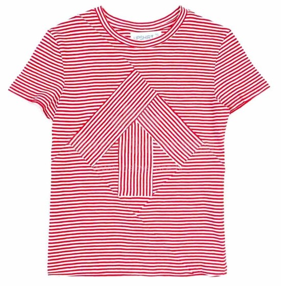 Reet Aus Up-shirt Kids Art.113283 Red Striped  Laste T-särk