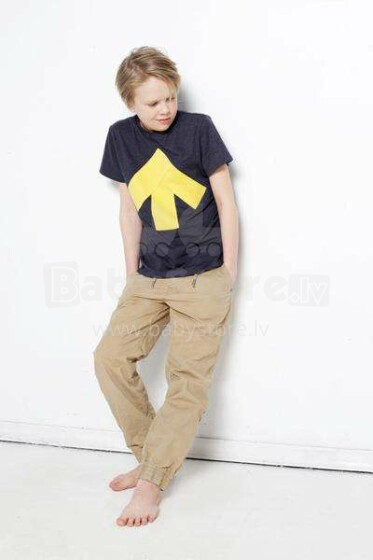 Reet Aus Up-shirt Kids Art.113286 Grey/Yellow  Детская футболка