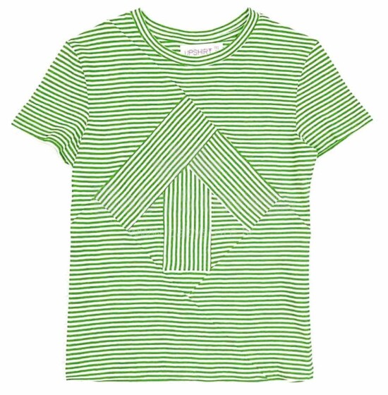 „Reet Aus“ marškinėliai vaikams „Art Strips“. 13287 „Green Striped Kids“ vasaros marškinėliai