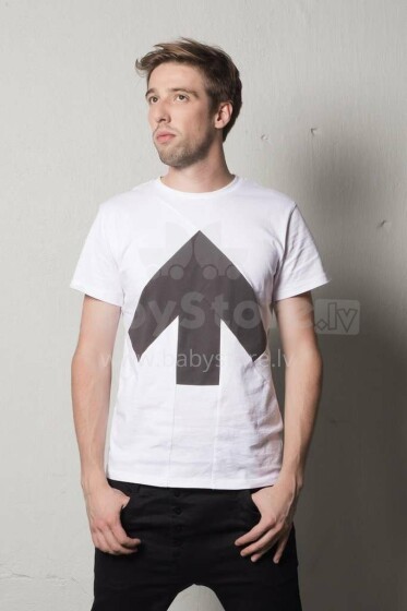 Reet Aus Up-shirt Men  Art.113318 White/Dark Grey  Мужская футболка