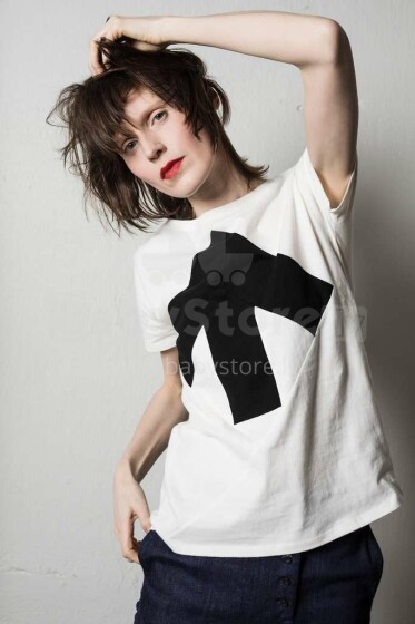 Reet Aus Up-shirt Women Art.113319 White/Black  Naiste T-särk