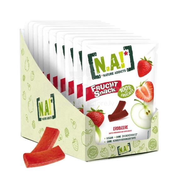 NA! Strawberry/Apple Fruit Snack Art.113527  Фруктовые полоски с земляникой/яблоком 35гр