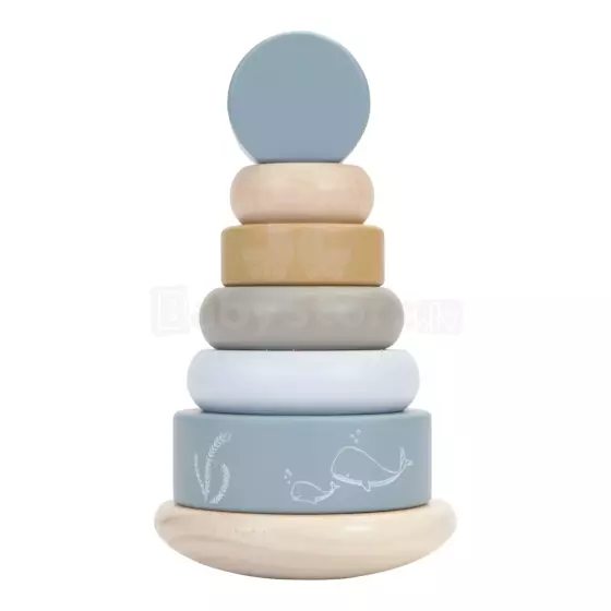 Little Dutch Ring Stacker Art.8013 Ocean Blue  Koka piramīda