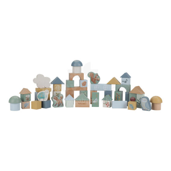 Little Dutch Buildings Blocks Art.7245 Forest Friends Puidust mänguklotsid