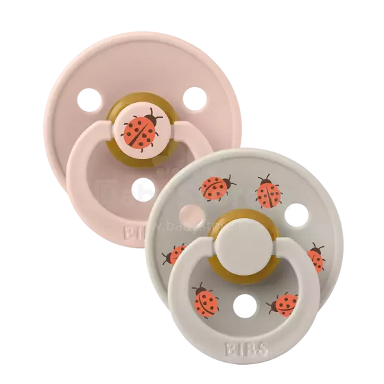 Bibs Studio Colour Ladybu9 blush mix Art.12025101 Soothers 6-18 m., 100% natural