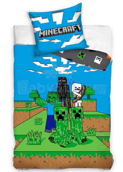 Carbotex Bedding Set Minecraft Art.MC003-13  Хлопковое постельное белье  140x200см