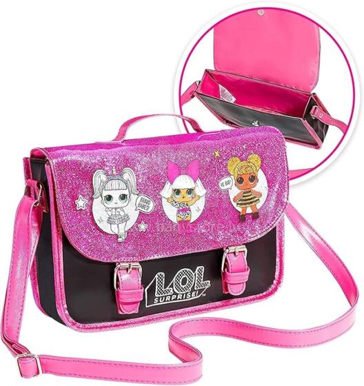 L.O.L. Surprise! plecu soma ar mirdzumu – Unicorn, Diva un Queen Bee dizains (melna un rozā)
