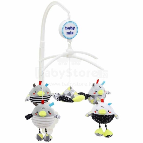 Baby Mix Musical Mobile Art.TK/478M Muusikaline karussell pehmete mänguasjadega