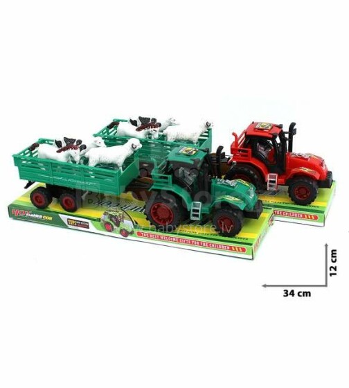 Traktors 34 cm ar dzīvniekiem TG202068