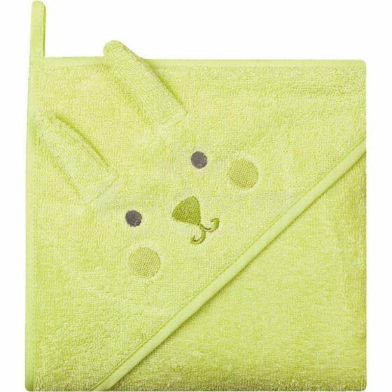 Womar Towel Art.3-Z-OK-089 Green Froteerätik lastele kapuutsiga 100 x 100 cm
