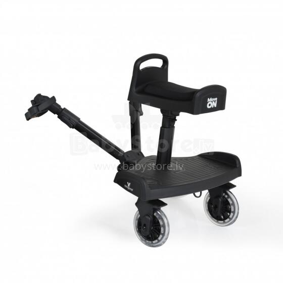 Mini Baby Ride On Board Art.117482 Black  Платформа для второго ребенка с сиденьем