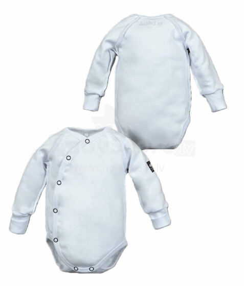 La Bebe™ NO Baby Body Art.117683 White  Zīdaiņu bodiji no 100%  kokvilnas ar garām piedurknēm