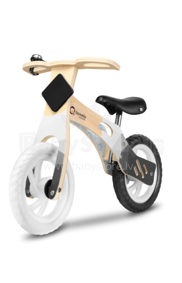 KLionelo Balance Bike Willy  Art.117908 Carbon  Children's bike / runner with wooden frame