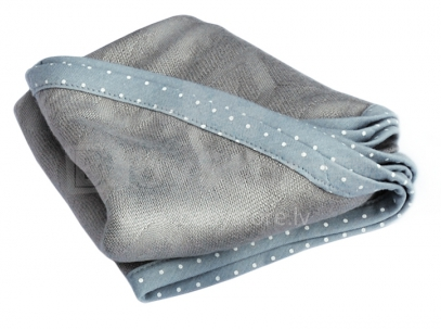 Lullalove Swaddle Blanket Art.118799 Grey  Mīkstā kokvilnas sedziņa (plediņš) 100x110cm