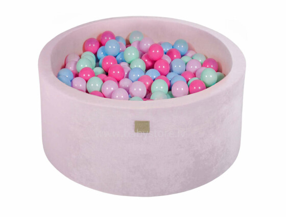 MeowBaby® Color Round Velvet Art.119999 Pink Kuiv bassein pallid(250tk.)
