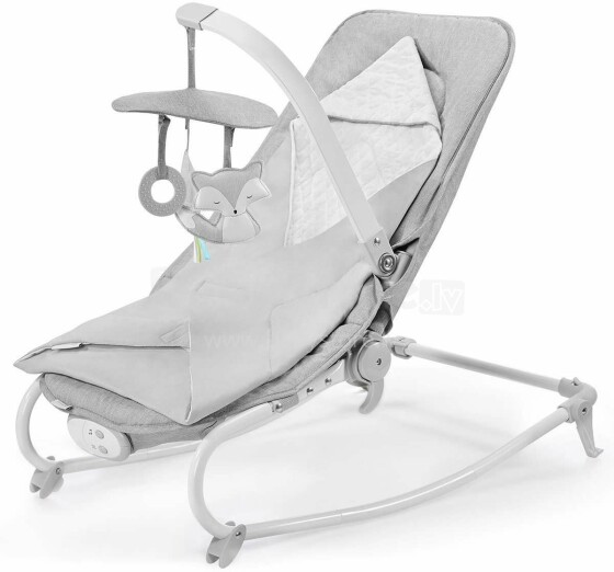 KinderKraft'20 Felio Art.KKBFELOGRY000N Akmens pilka Stilinga kūdikio supamoji kėdė su muzika ir vibracija