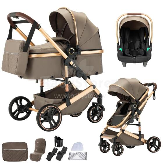 Kidsworld Bebby 3 in 1 Art.H-9 Brown Universal 3-in-1 stroller