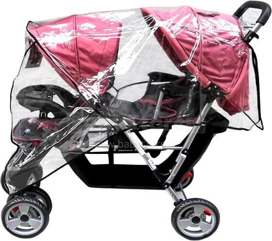 Universal Rain Cover for Twins Art.122999 Lietusplēve dvīnu ratiņiem
