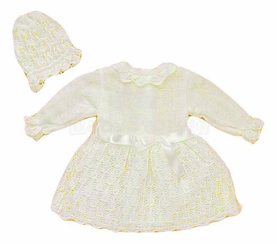 Artex Art.12357 Cream Детское вязанное платье для крещения (0-3мес.)