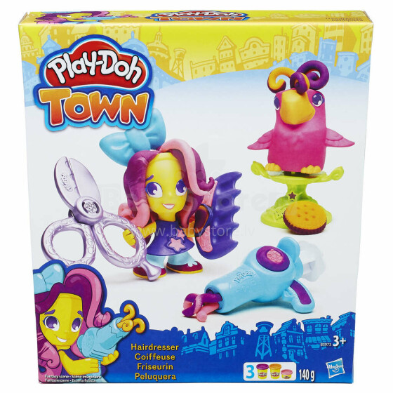 „Play-Doh TOWN“ kelių tiesimo / kirpyklų rinkinys