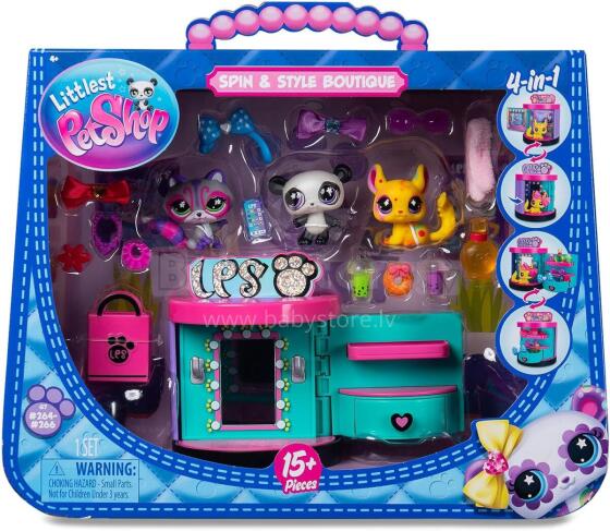 Набор Littlest Pet Shop Sweet and Stylish – 3 фигурки питомцев, 15 аксессуаров и код Roblox Art. BF00722