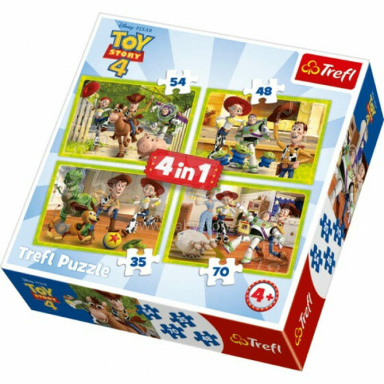 TREFL Pužļu komplekts "4 in 1" Toys Story 4