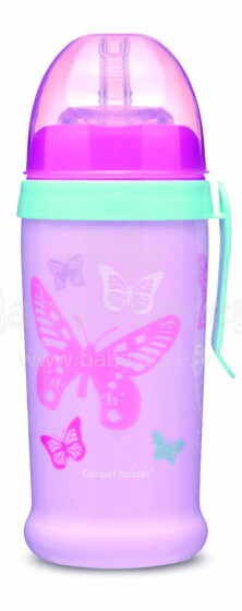 CANPOL BABIES non-spill sport cup Butterfly, pink, 56/515_pin