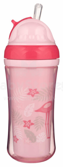 CANPOL BABIES sport cup with silicone straw Flamingo 260ml, 74/050