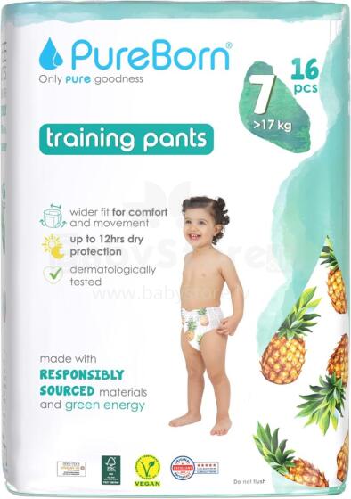 Pureborn  Organic Bamboo Pants Art.132348 Ekoloģiskās  uzvelkamās biksītes  7 izmērs, 17+ kg